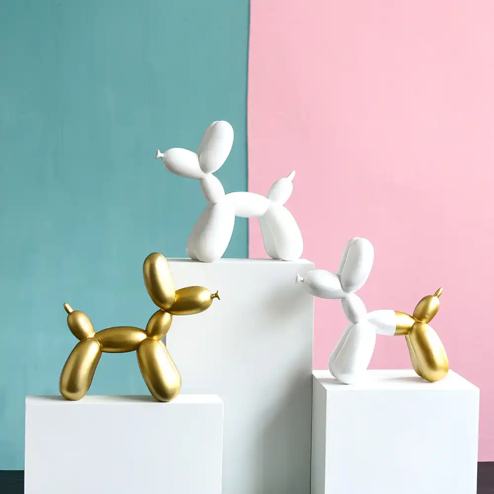 modern jeff koon balloon dog statue abstract sculpture fashion