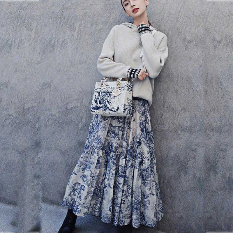 2019 Summer Designer High Waist Print Woman Long Skirts Cotton and Linen Elegan Skirt Holiday Vacation Skirts
2019 Summer Designer High Waist Print Woman Long Skirts Cotton and Linen Elegan Skirt Holiday Vacation Skirts