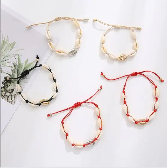 1pc Natural Seashell Handmade Hand Knit Bracelet Shells Bracelets Beach Ocean Shells Charm Bracelet Delicate Jewerly 8613-8619
1pc Natural Seashell Handmade Hand Knit Bracelet Shells Bracelets Beach Ocean Shells Charm Bracelet Delicate Jewerly 8613-8619