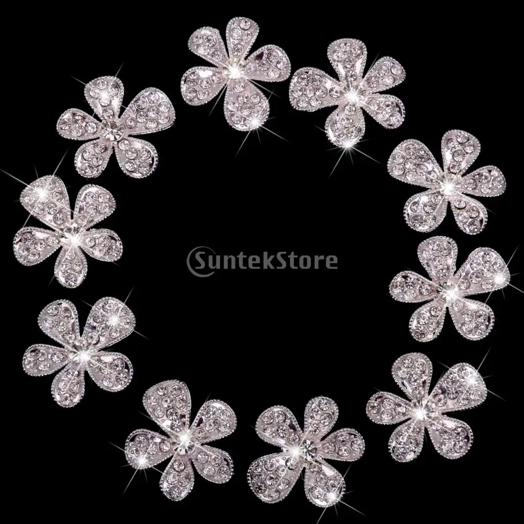 Phenovo Crystal Flower Rhinestone Buttons DIY Craft Embellishment Silver
Phenovo Crystal Flower Rhinestone Buttons DIY Craft Embellishment Silver