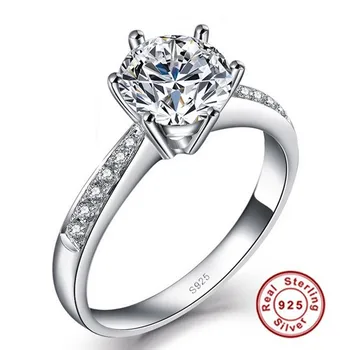2016 Brand New Fine Jewelry Genuine 100% 925 Sterling Silver Rings for Women Luxury Jewelry 1 Carat 5A Zircon cz Engagement Ring
2016 Brand New Fine Jewelry Genuine 100% 925 Sterling Silver Rings for Women Luxury Jewelry 1 Carat 5A Zircon cz Engagement Ring