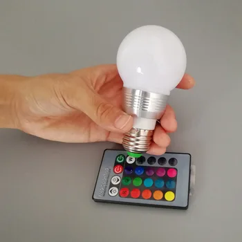 1 Pcs Colorful RGB LED Magic Bulb E27 3W 85V- 265V Lamp For Holiday Decor Atmosphere IR Remote Control Night light
1 Pcs Colorful RGB LED Magic Bulb E27 3W 85V- 265V Lamp For Holiday Decor Atmosphere IR Remote Control Night light