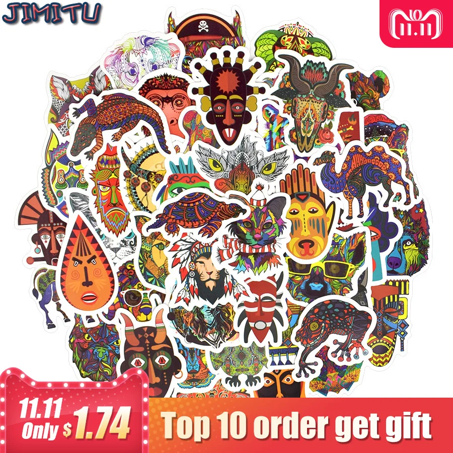 50 PCS Ethnic Totem Sticker Animal Mandala Bohemian Tribal Masks Tattoo Decor Stickers to DIY Luggage Laptop Travel Case Guitar
50 PCS Ethnic Totem Sticker Animal Mandala Bohemian Tribal Masks Tattoo Decor Stickers to DIY Luggage Laptop Travel Case Guitar