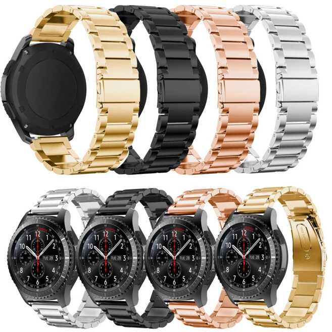 20mm 22mm Three Links Business Stainless Steel WatchBands For Samsung Galaxy Gear S2 S3 Classic Frontier Smart Watch Strap
20mm 22mm Three Links Business Stainless Steel WatchBands For Samsung Galaxy Gear S2 S3 Classic Frontier Smart Watch Strap