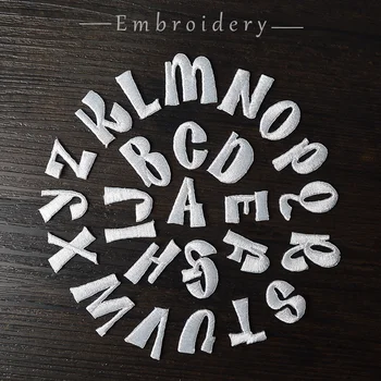 White English Letters Alphabet Embroidered Patches Applique Iron On Name Patch For Clothing Bags DIY Accessories
White English Letters Alphabet Embroidered Patches Applique Iron On Name Patch For Clothing Bags DIY Accessories