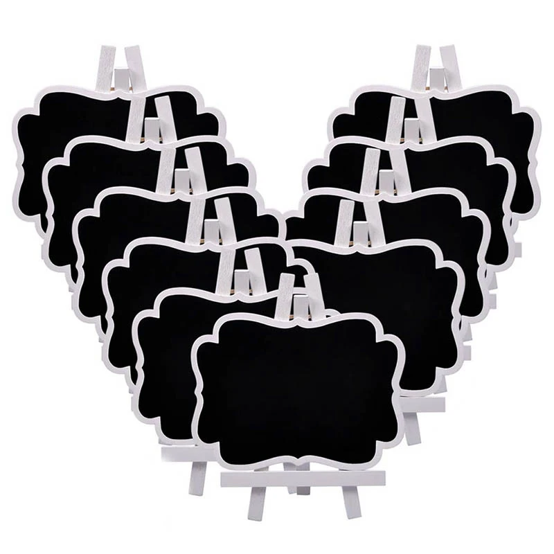 Small Chalkboard Easel,10 Pcs Wood Framed Rectangle Message Board Signs Place Cards for Weddings, Parties, Table Numbers, Food
Small Chalkboard Easel,10 Pcs Wood Framed Rectangle Message Board Signs Place Cards for Weddings, Parties, Table Numbers, Food