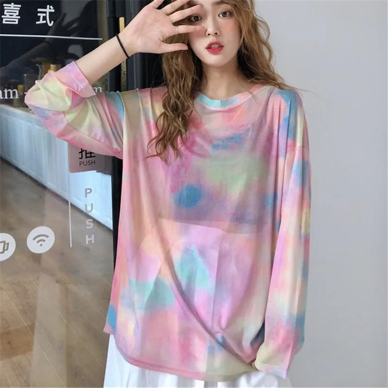 tie dye transparent top long sleeve T shirt women see through fashion top tee shirt summer color D839ful patchwork Tshirt D839
tie dye transparent top long sleeve T shirt women see through fashion top tee shirt summer color D839ful patchwork Tshirt D839