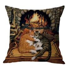 2017 Latest Design Cute Cartoon Anime Cat Printed Cushion Car Seat Sofa Pillow For Children Holiday Gifts