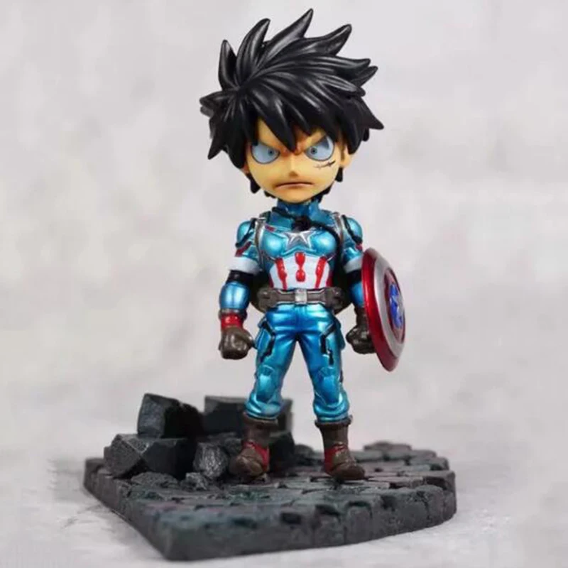 13cm Anime figure One Piece Luffy Action Figure Captain America figures One Piece Figures Collectible Model Toys Christmas Toy
13cm Anime figure One Piece Luffy Action Figure Captain America figures One Piece Figures Collectible Model Toys Christmas Toy