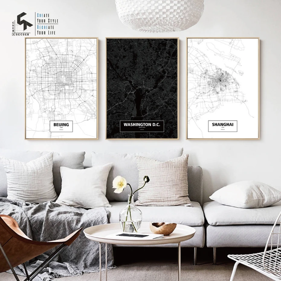 CREATE&RECREATE Modern Poster Line Map Posters And Prints Decorative Pictures for Home Wall Art Canvas Oil Painting CR1810109001
CREATE&RECREATE Modern Poster Line Map Posters And Prints Decorative Pictures for Home Wall Art Canvas Oil Painting CR1810109001