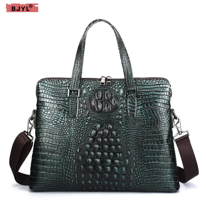 BJYL Men's handbags fashion new business crocodile pattern shoulder document computer messenger bags male Laptop briefcase
BJYL Men's handbags fashion new business crocodile pattern shoulder document computer messenger bags male Laptop briefcase