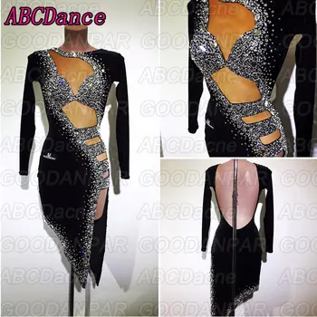 latin dance dress women Long sleeve black sexy ballroom dresses latin salsa costume 라틴댄스복 юбка латина
latin dance dress women Long sleeve black sexy ballroom dresses latin salsa costume 라틴댄스복 юбка латина