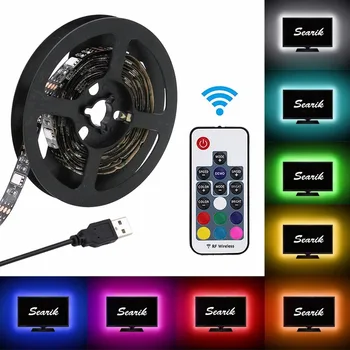 

Bias Lighting (118 inch / 3m) RGB LED Light Strip Kit TV Backlight 5V USB Strips Flexible Lamp with 17 Keys RF ST42