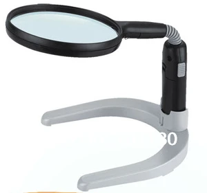 Desktop Magnifying Glass LED Illuminated Desk lamp magnifier with stand MG83021 Also can be used as a hand loupe
Desktop Magnifying Glass LED Illuminated Desk lamp magnifier with stand MG83021 Also can be used as a hand loupe