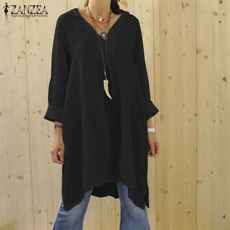 ZANZEA Women Shirts Blouses 2019 Summer Asymmetrical Long Shirts Mini Vestidos Casual Harajuku Plus Size Blusas Chemisers Mujer
ZANZEA Women Shirts Blouses 2019 Summer Asymmetrical Long Shirts Mini Vestidos Casual Harajuku Plus Size Blusas Chemisers Mujer