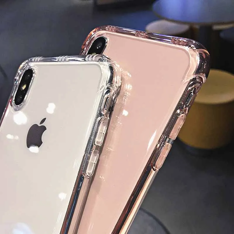 Deluxe simple solid color flash phone case for iPhone 8 7 6 6S Plus transparent protection back case for iPhone X XS Max XR case
Deluxe simple solid color flash phone case for iPhone 8 7 6 6S Plus transparent protection back case for iPhone X XS Max XR case