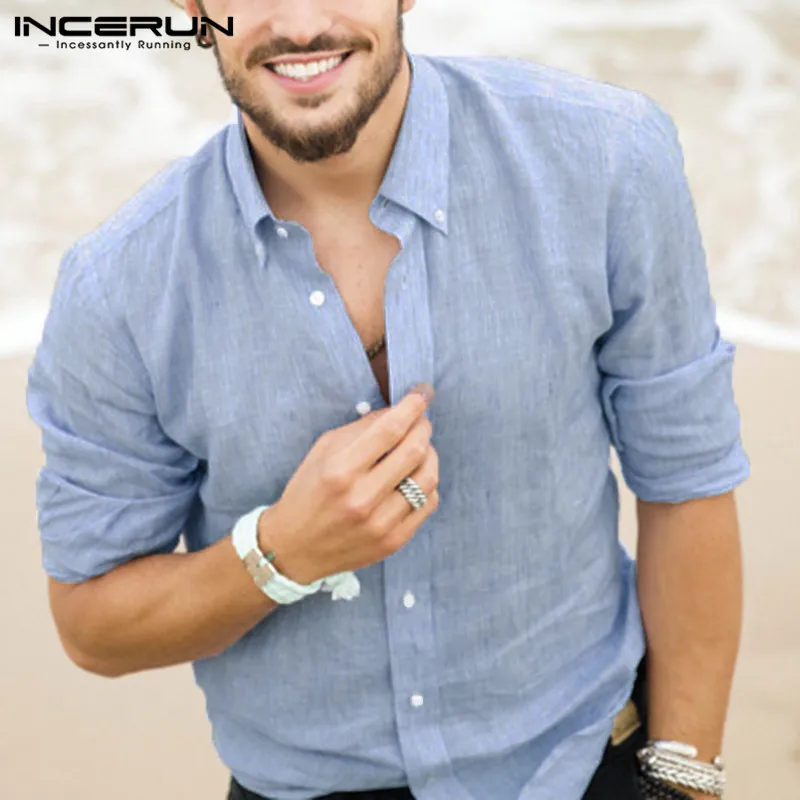 INCERUN New 2019 Long Sleeve Fashion Mens Solid Color Plus Size Button up Shirts Casual Loose Men's Joggers Camisa Masculina
INCERUN New 2019 Long Sleeve Fashion Mens Solid Color Plus Size Button up Shirts Casual Loose Men's Joggers Camisa Masculina