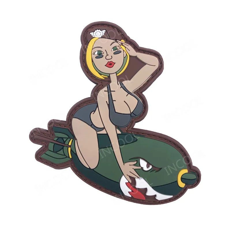 Bomb 3D PVC Rubber Girl Patch Sexy Tactical Military Morale Decorative Fly Patches Combat Emblem Appliques Badges Hook Back
Bomb 3D PVC Rubber Girl Patch Sexy Tactical Military Morale Decorative Fly Patches Combat Emblem Appliques Badges Hook Back