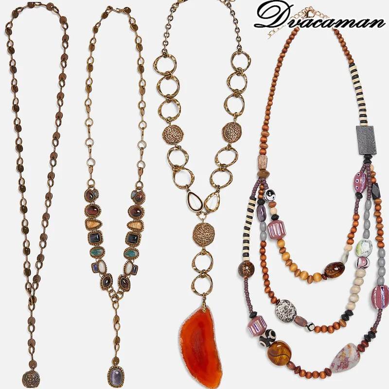Dvacaman 2019 Trendy ZA Multi-Color Stone Pendant Necklace Women Vintage Metal Link Chain Choker Necklace Party Gifts Jewelry
Dvacaman 2019 Trendy ZA Multi-Color Stone Pendant Necklace Women Vintage Metal Link Chain Choker Necklace Party Gifts Jewelry