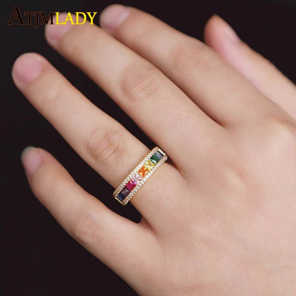 gold color delicate open ring baguette colorful rainbow CZ rings elegance luxury fashion jewelry for women girl adjustable ring
gold color delicate open ring baguette colorful rainbow CZ rings elegance luxury fashion jewelry for women girl adjustable ring