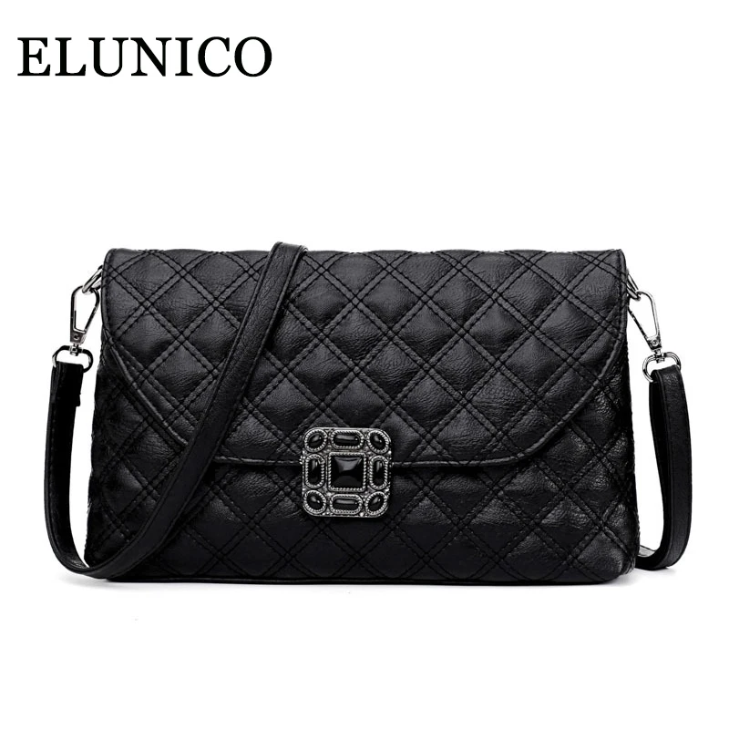 ELUNICO 2018 Summer Popular Style Embroidered Plaid Shoulder Bags for Women Messenger Bag Ladies Evening Day Clutches Sac A Main | Багаж и