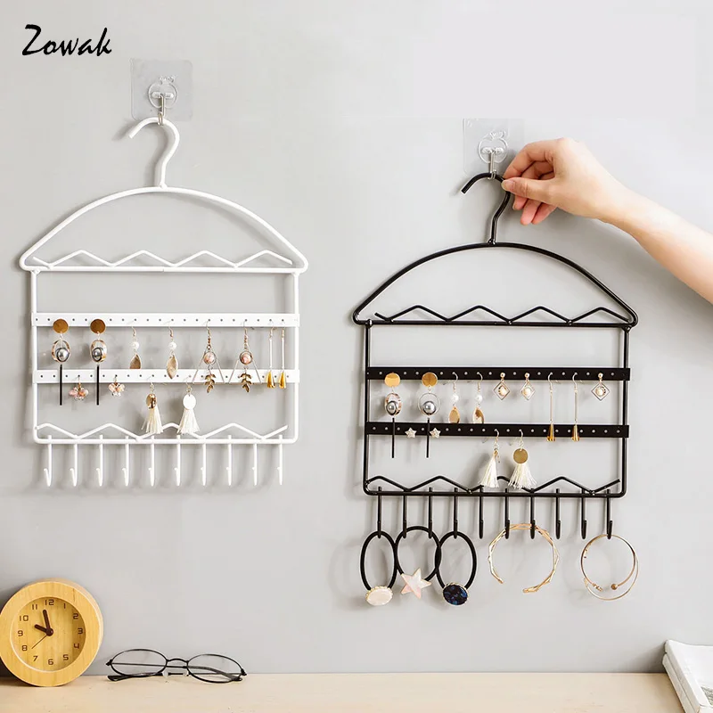 Earring Rack Jewelry Organizer for Hanging Earrings Bracelet Display Stand Necklace Shelf Metal Storage Hook Wall Mounted Band
Earring Rack Jewelry Organizer for Hanging Earrings Bracelet Display Stand Necklace Shelf Metal Storage Hook Wall Mounted Band