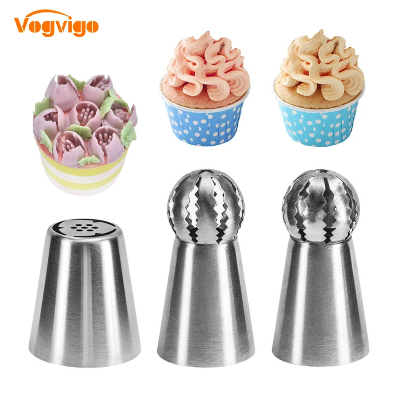 VOGVIGO 3PCS Cream Nozzles 304 Stainless Steel Russian Icing Nozzles Cake Decorating Tools Confectionery Nozzles New 2019
VOGVIGO 3PCS Cream Nozzles 304 Stainless Steel Russian Icing Nozzles Cake Decorating Tools Confectionery Nozzles New 2019