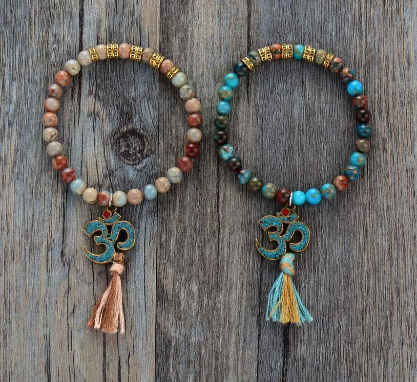 New Stretch Bracelet Natural Stone Tibetan OM Charm Tassel Elastic Bracelet Natural Stones Beaded Mala Bracelet Dropshipping
New Stretch Bracelet Natural Stone Tibetan OM Charm Tassel Elastic Bracelet Natural Stones Beaded Mala Bracelet Dropshipping
