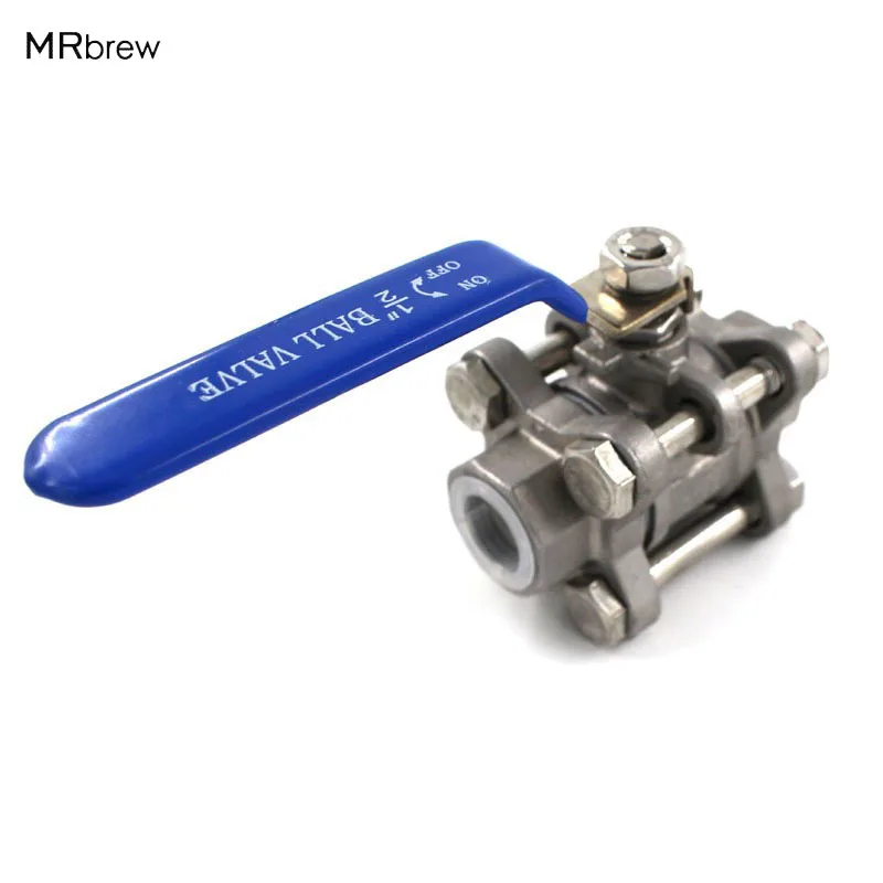 New Stainless Steel 304 3-piece Ball Valve, 1/2"NPT, 1000 psi WOG,Homebrew hardware
New Stainless Steel 304 3-piece Ball Valve, 1/2"NPT, 1000 psi WOG,Homebrew hardware