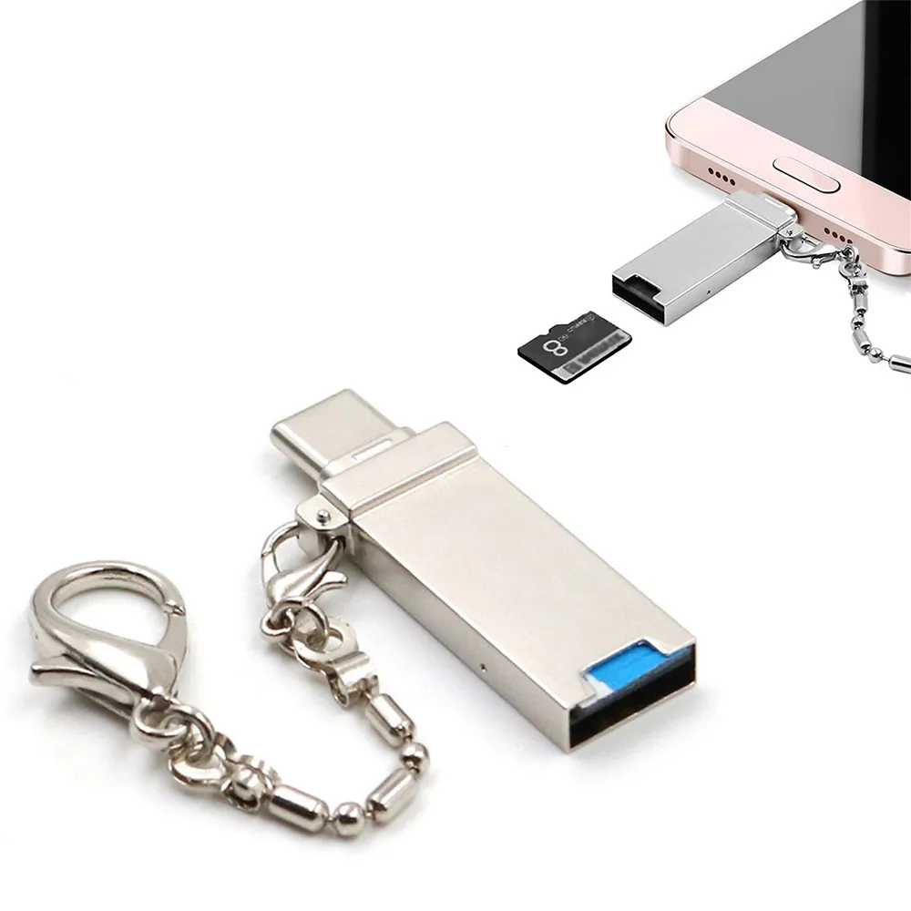 

3in1 Exquisite craftsmanship USB 3.1 Type C USB-C TF Micro SD OTG Card Reader For Samsung Galaxy S9 portable design#83