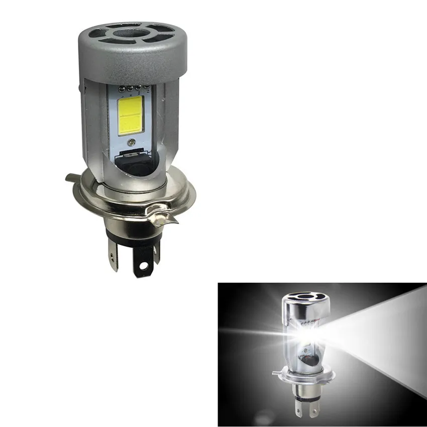 Hot hothot 1PC H4 Bright White 20w COB LED Hi/Lo Beam Motorcycle Headlight Front Lamp nv11