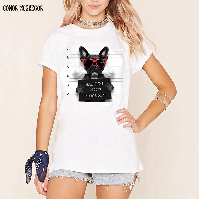 2018 Tee Shirt Women Dog Police Dept Design T Shirts French Bulldog T-shirt Novelty Pug Printed Bad Dog Plue Size Tops S-3XL
2018 Tee Shirt Women Dog Police Dept Design T Shirts French Bulldog T-shirt Novelty Pug Printed Bad Dog Plue Size Tops S-3XL