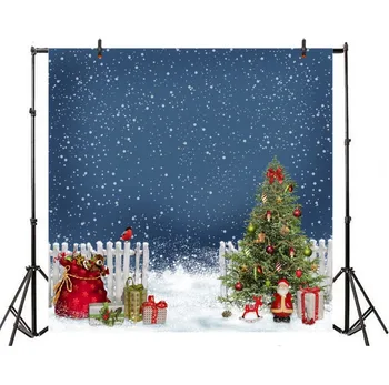 Laeacco Winter Scenic Christmas Tree Gift Snow Fence Scene Blue Photography Backgrounds Photographic Backdrops For Photo Studio
Laeacco Winter Scenic Christmas Tree Gift Snow Fence Scene Blue Photography Backgrounds Photographic Backdrops For Photo Studio