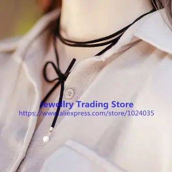 300pcs/lot Hot Korea Style Wrap Choker Necklace Bow Tie Choker Suede Rope with Necklace Jewelry
300pcs/lot Hot Korea Style Wrap Choker Necklace Bow Tie Choker Suede Rope with Necklace Jewelry