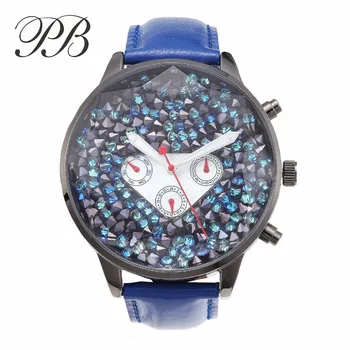 PB Luxury Women Watch Elegant Blue Crystal Dial Waterproof Leather Strap Ladies Quartz Watch Reloj Mujer Montre Femme
PB Luxury Women Watch Elegant Blue Crystal Dial Waterproof Leather Strap Ladies Quartz Watch Reloj Mujer Montre Femme