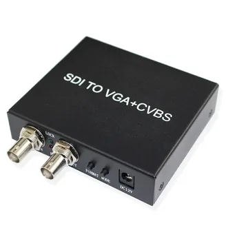 

SDI to VGA Converter SD/HD/3G SDI Signal in AV CVBS L/R Signal out Adaptor for Camera Display DC adapter US UK AU Free Shipping