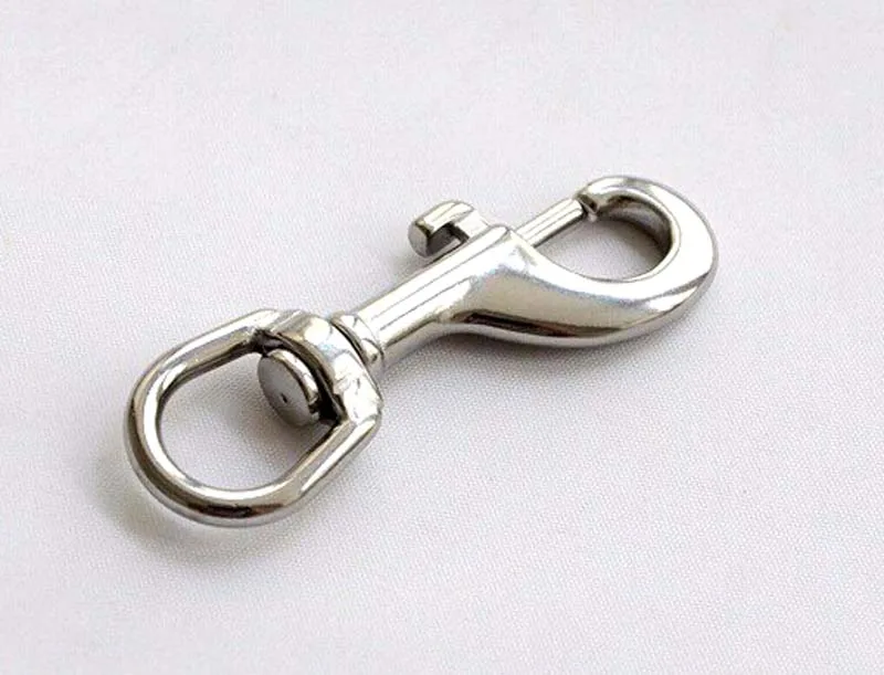 Gujia 310 stainless steel dog lead Silvery Curved Lobster Clasps Swivel Trigger Round Swivel Eye Bolt Snap Hook With Spring
Gujia 310 stainless steel dog lead Silvery Curved Lobster Clasps Swivel Trigger Round Swivel Eye Bolt Snap Hook With Spring