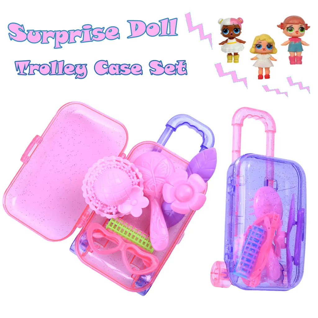 Fashion Accessories Trolley Box Claear Suitcase Set for Surprise Dolls Toys for Girls Fun Best Gift Baby Doll Accessories
Fashion Accessories Trolley Box Claear Suitcase Set for Surprise Dolls Toys for Girls Fun Best Gift Baby Doll Accessories
