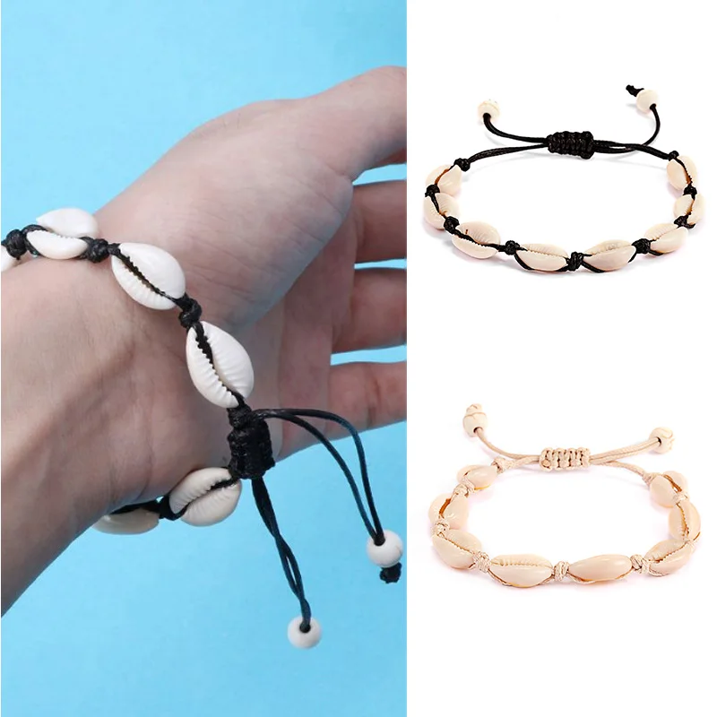 Bohomian Natural Shell Handmade Woven Bracelet for Women Femme Hawaiian Style Casual Black White Shell Chain Bracelet Jewelry
Bohomian Natural Shell Handmade Woven Bracelet for Women Femme Hawaiian Style Casual Black White Shell Chain Bracelet Jewelry