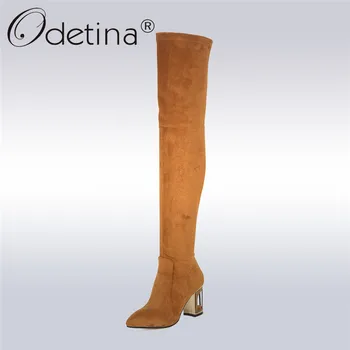 Odetina 2017 New Fashion Genuine Leather Cow Suede Over The Knee Boots Fretwork High Heels Sexy Winter Boot Shoes Big Size 33-43
Odetina 2017 New Fashion Genuine Leather Cow Suede Over The Knee Boots Fretwork High Heels Sexy Winter Boot Shoes Big Size 33-43