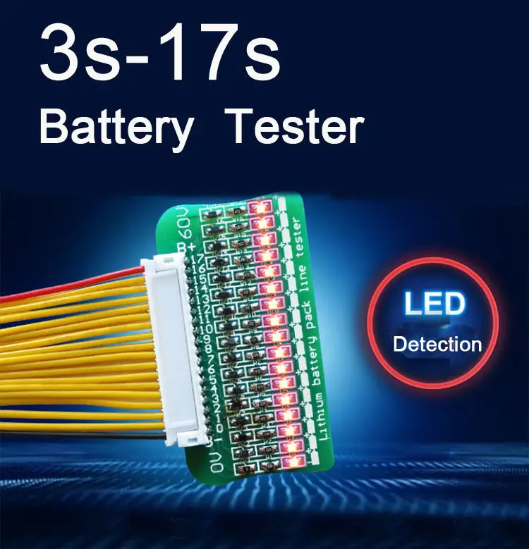 3S -17S Li-ion Lithium Battery protection board Line Tester LED Detection 4s 5s 6s 7s 8s 9s 10s 11s 12s 13s 14s 15s 16s Cells
3S -17S Li-ion Lithium Battery protection board Line Tester LED Detection 4s 5s 6s 7s 8s 9s 10s 11s 12s 13s 14s 15s 16s Cells
