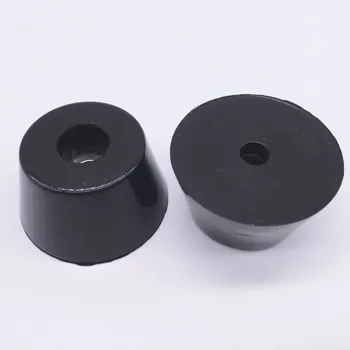 

Wkooa Rubber Feet Bumpers Bushings for Furniture Rubber Pads Conical 25x19x15mm Black Pack 50