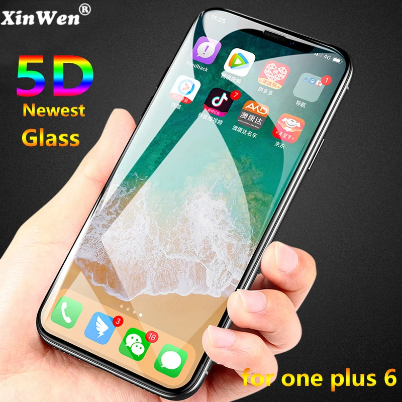 xinwen 5D Curved protective screen protector Tempered Glass for oneplus one plus 6 for oneplus6 front Film 3d 4d 9H protection
xinwen 5D Curved protective screen protector Tempered Glass for oneplus one plus 6 for oneplus6 front Film 3d 4d 9H protection