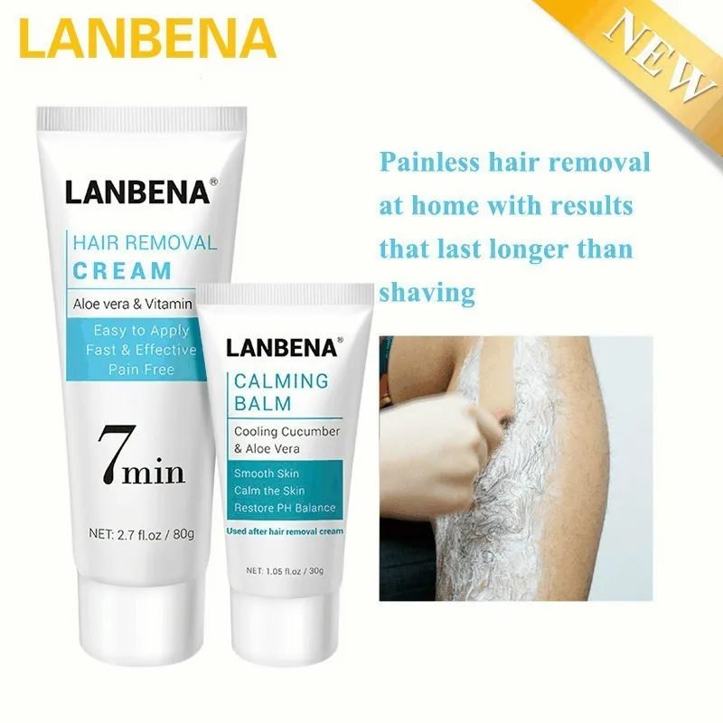 LANBENA 80g aloevera Painless depilatory cream Effective removal leg Body hair Depilation face skin Care Nourishing depilatories
LANBENA 80g aloevera Painless depilatory cream Effective removal leg Body hair Depilation face skin Care Nourishing depilatories