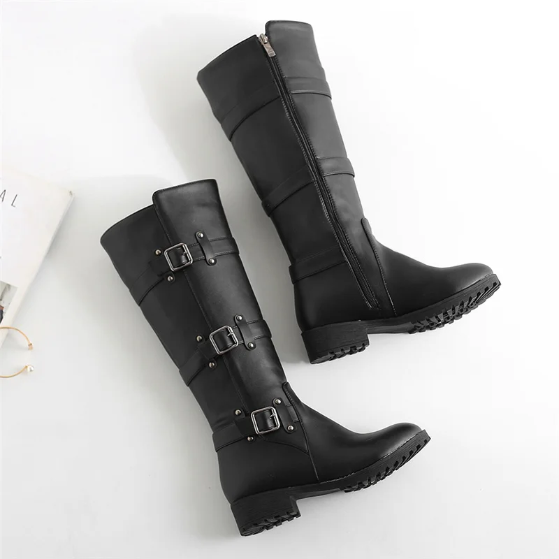2018 Plus Size 46 Women 3cm High Heels Riding Knight Boots Female Winter Fashion Flats Studded Boots Lady Party Rubber Shoes
2018 Plus Size 46 Women 3cm High Heels Riding Knight Boots Female Winter Fashion Flats Studded Boots Lady Party Rubber Shoes