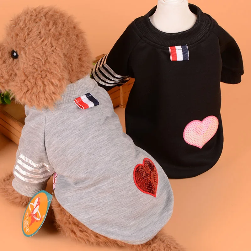 Sequins Woven heart Puppy Dog Vest Cat Teddy Pure Color T-Shirt Spring Autumn Clothes Apparel For Small Dog Gray Black
Sequins Woven heart Puppy Dog Vest Cat Teddy Pure Color T-Shirt Spring Autumn Clothes Apparel For Small Dog Gray Black