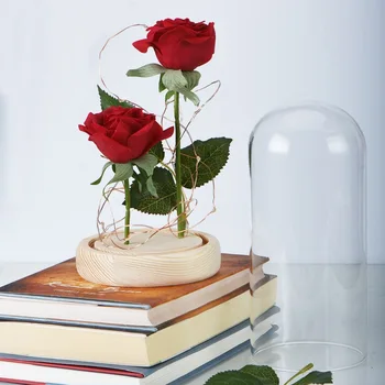 Red Rose Falling Petals Glass Dome Wooden Base for Christmas Valentine's Day Gifts
Red Rose Falling Petals Glass Dome Wooden Base for Christmas Valentine's Day Gifts
