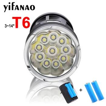 Ultra Powerful Flashlight 14*T6 LED Outdoor Lighting Waterproof 18650 Floodlight Torch Lantern Camping Light Lamp Hunting DT70
Ultra Powerful Flashlight 14*T6 LED Outdoor Lighting Waterproof 18650 Floodlight Torch Lantern Camping Light Lamp Hunting DT70