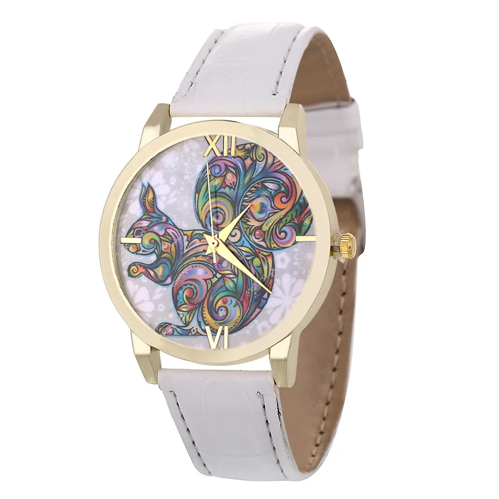 Top Ladies Women Girl Analog Quartz Wrist Watch Fashion Squirrel Pattern Print Dial Delicate Watch Luxury Clock Gift Kol Saati#B
Top Ladies Women Girl Analog Quartz Wrist Watch Fashion Squirrel Pattern Print Dial Delicate Watch Luxury Clock Gift Kol Saati#B
