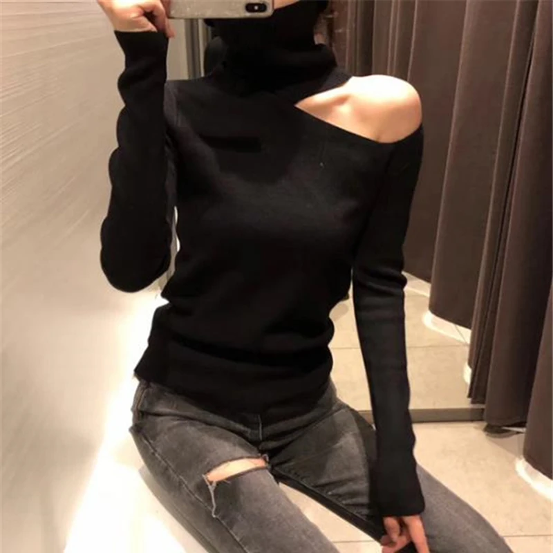 gkfnmt Women Pullovers Sweater 2019 Knitting Autumn Winter Turtleneck Sexy Hollow Out Off Shoulder Casual Ladies Tops
gkfnmt Women Pullovers Sweater 2019 Knitting Autumn Winter Turtleneck Sexy Hollow Out Off Shoulder Casual Ladies Tops